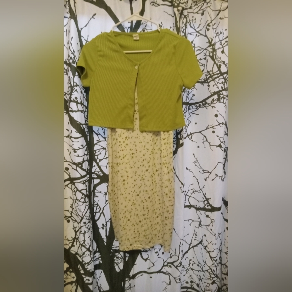 Cami Dress with Over Shirt